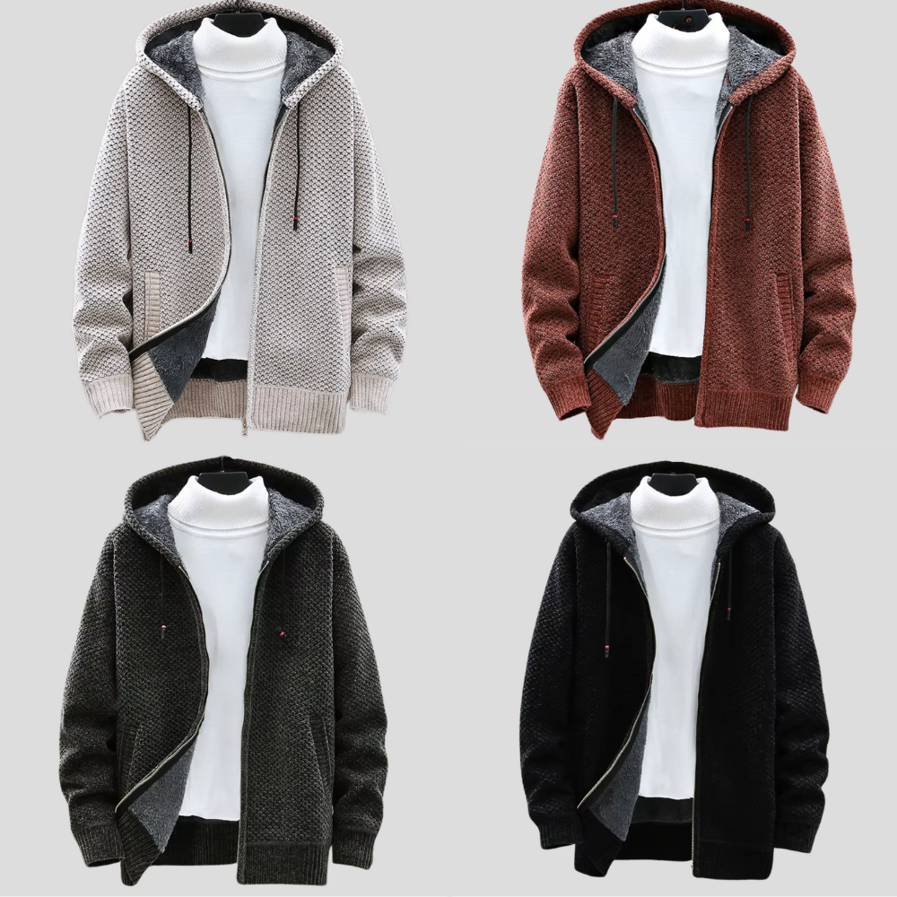 Pletená mikina s kapucí Oslo