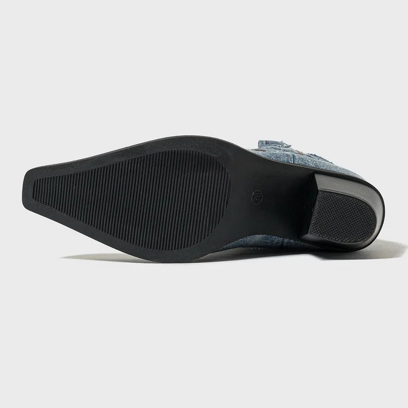 Rustikální džínové boty