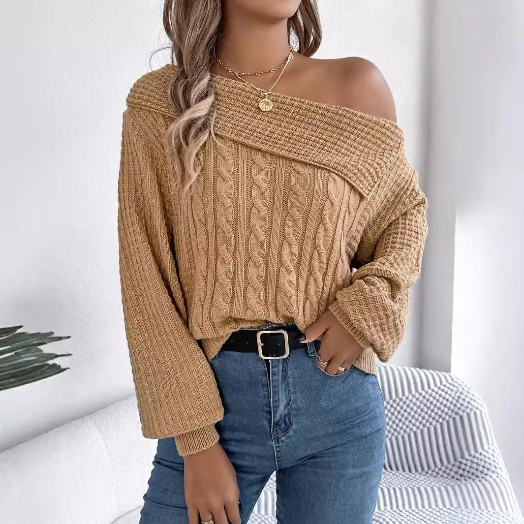 Breeze Knit Off-Shoulder Svetr
