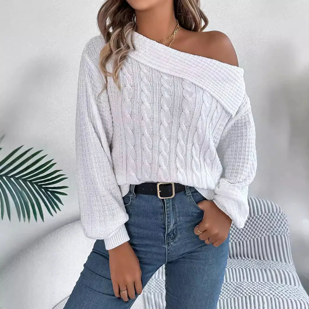 Breeze Knit Off-Shoulder Svetr