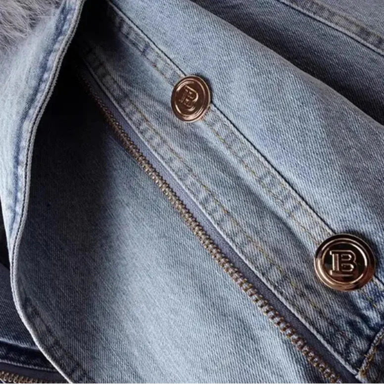 DENIMOVÁ BUNDA MONROE KOŽEŠINOVÝ LÍMEC