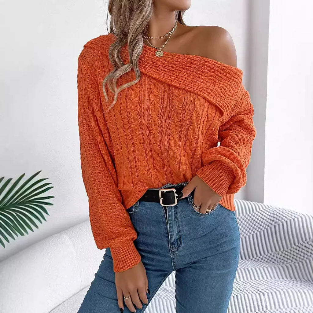 Breeze Knit Off-Shoulder Svetr