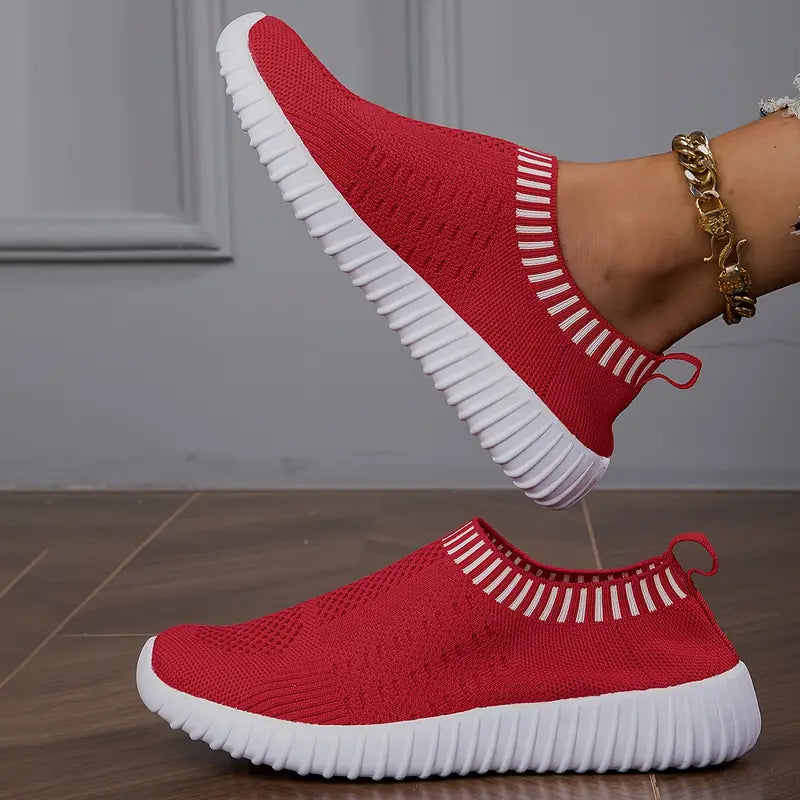 Prodyšné úpletové nazouvací tenisky